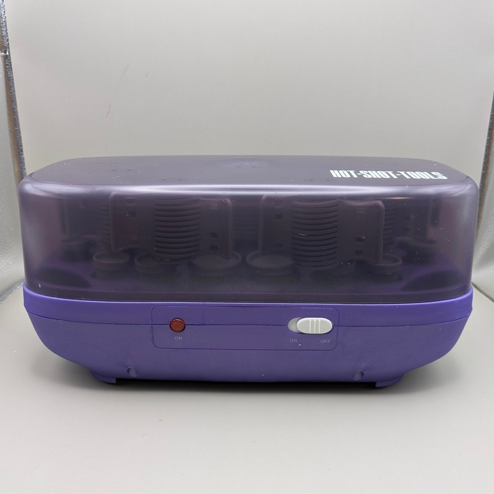 Hot Shot Tools S510352 Purple Ceramic Hot Roller Set with 20 Rollers and Clips
